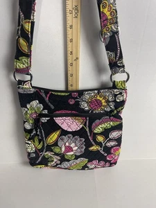 Vera Bradley Crossbody Tote Purple Pink Floral Multicolor Medium Hipster Purse - Picture 1 of 7