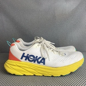 Hoka One One Rincon 3 Running Shoes Mens 10 D White Ligthweight Lace Up - Picture 1 of 16