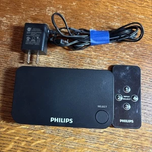 Philips 4k UHD 4 Port HDMI 2.0 Switch with remote & Power Cord - Picture 1 of 3