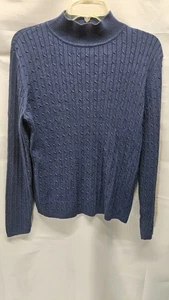Maglione donna classico Elements taglia grande blu finto collo - Foto 1 di 4