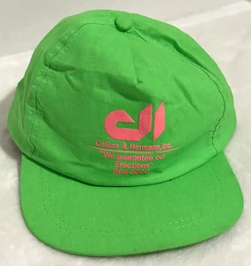 Cappello Berretto Vintage Collins & Hermann Inc Snapback Garanzia Erezioni Divertente Verde - Foto 1 di 4