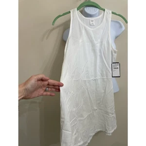 Girls White Cover Up Dress Melrose & Market White Halter Tunic Sz L 10/12 NEW - Picture 1 of 12