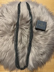 Pierre Lang schwarze lange Kette Perlenkette - Bild 1 von 2