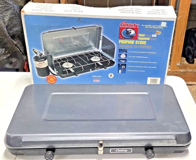 Estufa de propano Primus Century 2 quemadores modelo 4560 fin de semana negra con caja Foto 1 de 4