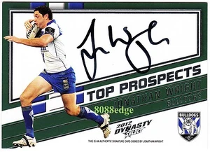 Select NRL Top Prospects Signature 2012 #TPS2: Jonathan Wright #91/300 Bulldogs - Imagen 1 de 1