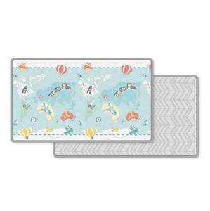 1 X Skip Hop Jumbo Reversible Playmat Waterproof Wipe Clean World Map Mat - Picture 1 of 5