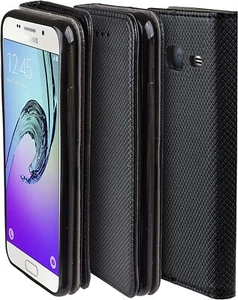 COVER LIBRO PER SAMSUNG GALAXY J3 2016 - LIBRETTO SMART MAGNET NERO - Foto 1 di 8