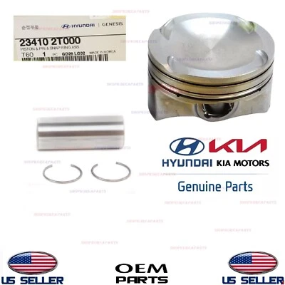Pistón y pasador de motor originales OEM 2,5 L Turbo 21-24 Kia Hyundai Genesis 23410-2T000 Foto 1 de 2