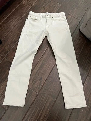 Новый без ценников мужчин старый темно-синий тонкий нейтральный слоновой кости джинсовой ткани Jean 30 Вт 30 L - Изображение 1 из 4