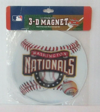 WASHINGTON NATIONALS Ultradepth 3D Magnet 5" X 5" Licensed MLB Brax JB1 Cover