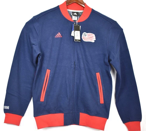 New England Revolution Adidas Mens Official MLS Soccer Full Zip Jacket Sz M NEW Cover