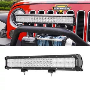 AUXBEAM 20" Dual Row LED Work Light Bar Spot Flood Beam Offroad Driving ATV UTV - Foto 1 di 12
