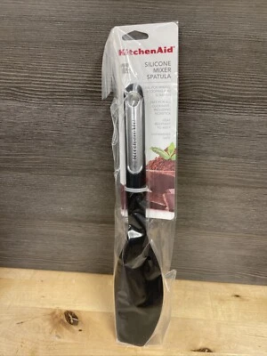 Kitchen Aid Mixer Spatula Black Handle Heat Resistant To 450 Degrees New - Image 1 of 3
