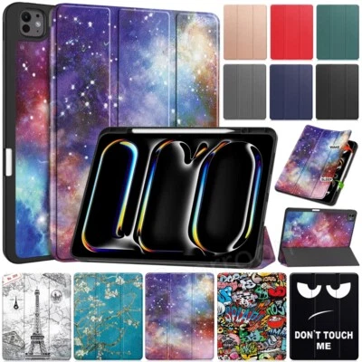 Smart Case For iPad Air 13" 11" 2024 Pro 13 11 Tablet Folio Leather Stand Cover - Image 1 of 4