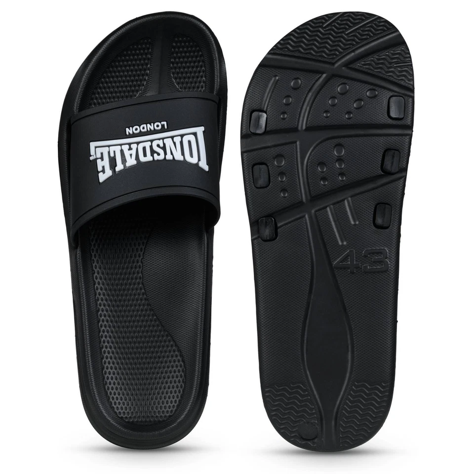 Zapatos de baño unisex Lonsdale | separador de dedos | Slippen Naples negro 120011