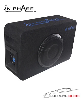 In Phase XTB-8A 8" Amplified Powered Active Sub, Wiring Kit and Remote 600W - Image 1 of 4