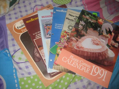 Lot Of 6 Vintage Plastic Canvas Pattern Books - Image 1 of 4