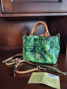 Dooney & Bourke RARE Montego Palm Leaves Mini Barlow Crossbody Leather Bag NWOT - Picture 1 of 9