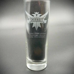 Personalised Smirnoff Vodka Tall Hiball Glass Engraved Gift for Him or Her 31cl - Picture 1 of 6