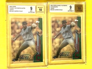 2 LOT**2020 Topps Clearly Authentic Green BGS 9/10 Aaron Civale /99 RC Auto - Picture 1 of 2