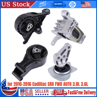 4Pc Engine Motor &Transmission Mounts For Cadillac SRX FWD AUTO 3.0L 3.6L 10-16 Foto 1 de 4