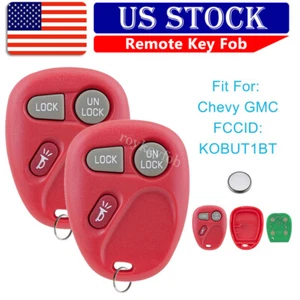 Mando a distancia de entrada sin llave para 2 autos rojo para 1999 2000 2001 GMC Sierra KOBUT1BT - Imagen 1 de 9