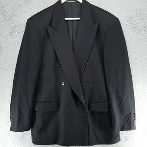 Example by MISSONI Italy Mens Black 100% Wool Double Breast Blazer Jacket Macys - Picture 1 of 23