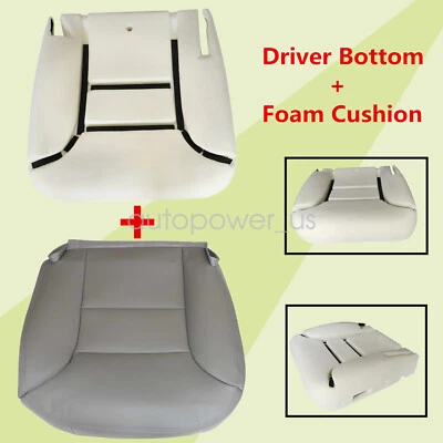 Cubierta de asiento inferior del conductor gris y cojín de espuma para Chevy C1500 K1500 1995-1999 Foto 1 de 4