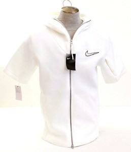 white nike fleece jacket