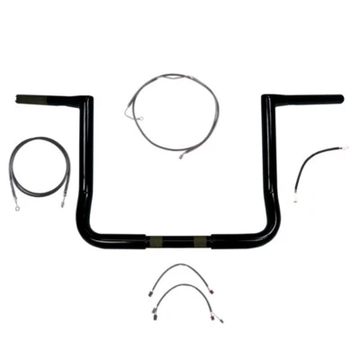 Kit de barra Twin Peaks 2016-2023 Harley Ultra Street Glide 1 1/4" negro 12" con ABS Foto 1 de 2