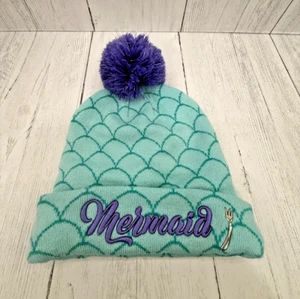 Gorro tejido pompón Ariel Sirenita de los parques de Disney azul aguamarina púrpura adulto - Imagen 1 de 8