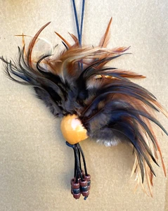 1" Kamani Nut Ikaika Hawaiian Design Warrior Helmet Car Decor ~ Black Brown - Picture 1 of 2