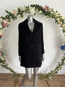 JOULES Costello Women's Coat Overcoat Wool Blend Size 8 & 18 Navy Check NEW MT89 - Picture 1 of 23