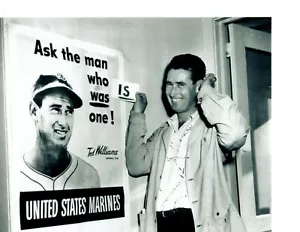 1952 KOREAN WAR USMC CAPT TED WILLIAMS BOSTON RED SOX 8X10 PHOTO BASEBALL HERO - Picture 1 of 1