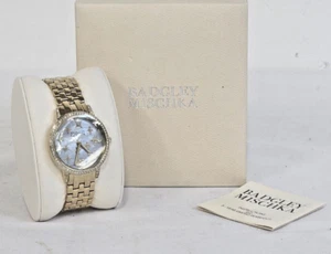 Nuevo Reloj Pulsera Badgley Mischka Tono Dorado MOP Cristal Swarovski BA/1390GMGB - Imagen 1 de 18