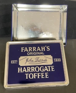 Farrah's Original Harrogate Toffee Blue and Silver EMPTY Tin - EUC as is - Picture 1 of 7