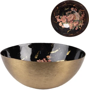 Clayre & Eef 65897 Schale Gold Schwarz Eisen 21x20x8 cm Barock Stil - Bild 1 von 2