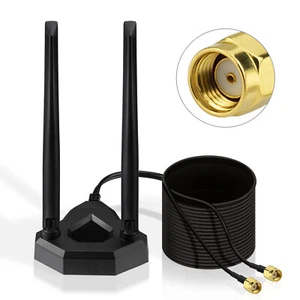 2,4G 5G Dual Band WiFi Antenne Magnetic RP-SMA für wukong game PC Desktop Router - Bild 1 von 17