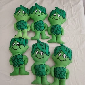 Vintage Jolly Green Giant Plush Stuffed Toy 13” - Lot of 6 - Picture 1 of 7