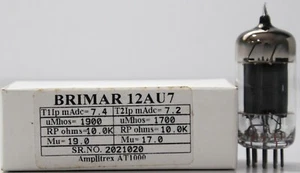 Brimar 12AU7 ECC82 Made in United kingdom NOS ''D''Getter Amplitrex AT1000 - Picture 1 of 7