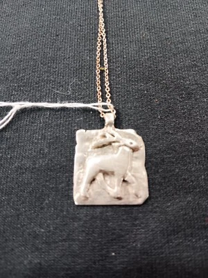 Collar colgante de ciervo vikingo de plata | Mitología nórdica | Cadena de 17" Foto 1 de 4