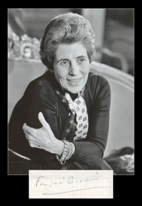 Françoise Giroud (1916-2003) - Écrivaine - Page signée + Photo - Cannes 1990 - Imagen 1 de 4