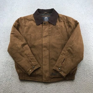 Weatherproof Jacket Adult Large Brown Suede Feel Full Zip 59506 - Picture 1 of 11