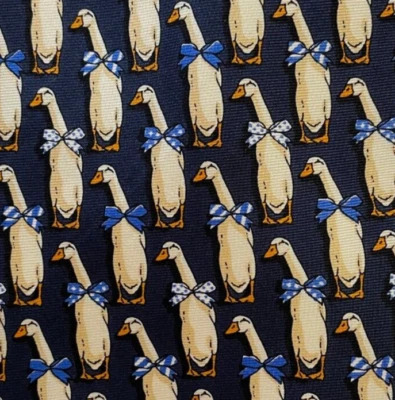 Corbata de seda BALESTRA Blue Geese Italia Foto 1 de 4