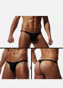 New Men's Underwear T-Back G-String Briefs Sexy Breathable Tangas Thong Lingerie - Picture 1 of 2