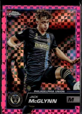 2023 Topps Chrome MLS #1 Jack McGlynn Pink X-Fractor - Image 1 of 2
