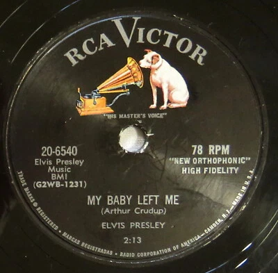 Elvis Presley 78 RPM 10" Record 20-6540 I Want You/Baby Left Me Original USA - Image 1 of 3