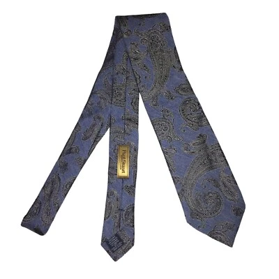 Corbata de diseñador Paul Stuart para hombre cachemir/azul seda cachemir 59x3,5 Foto 1 de 4