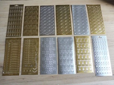 Stickerbogen/Konturensticker - Kommunion/Taufe/Hochzeit - verschiedene Motive - Bild 1 von 2