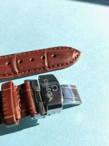 Omega Seamaster Professional Brown Leather Watch Band+buckle+pin 20mm